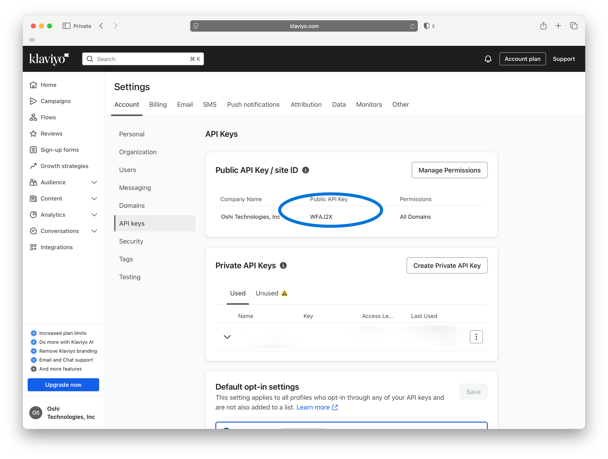 How to Connect Oshi Bitcoin Rewards Data to Klaviyo